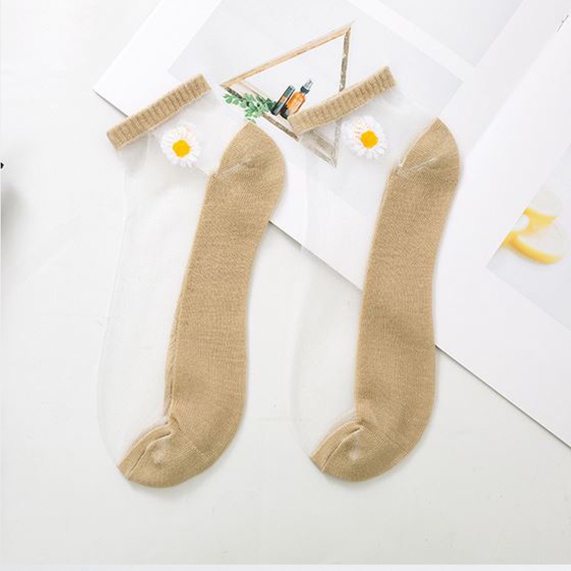 GANNISE - Kaos Kaki Polos Panjang Diatas Mata Kaki Kaoskaki Office Olahraga Fashion KK0007-KK0001 KHAKI