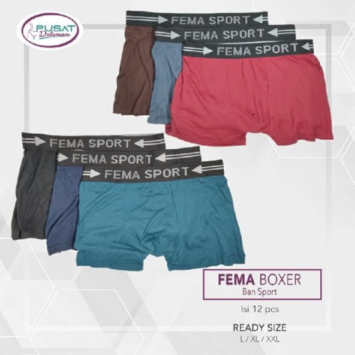 Sale ECER Celana Dalam Pria 152 Fema Boxer Sport Dus - L