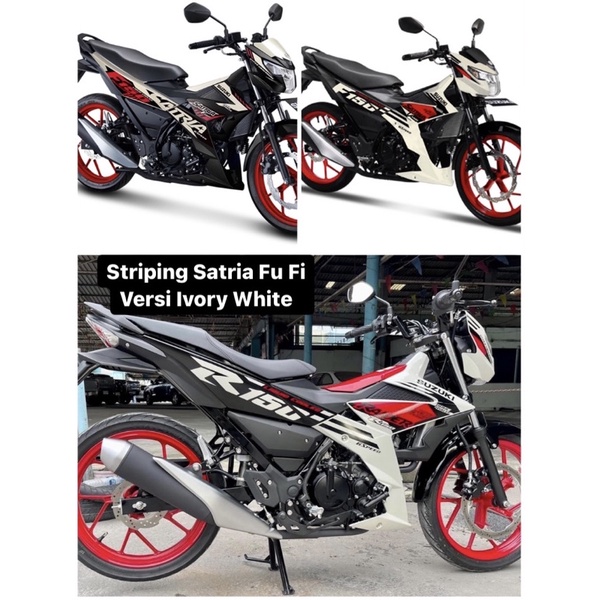 SGP Striping Sticker Decal Raider Fi Satria Fu Fi White Ivory 2020 2022