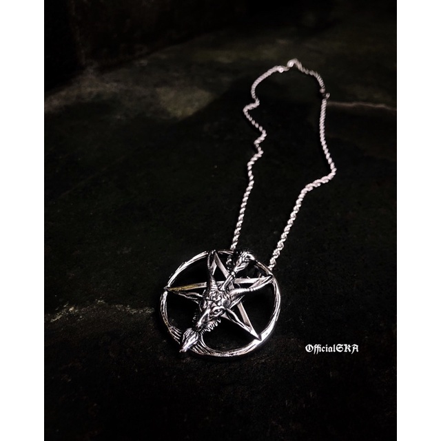 LUCIFER SATANIC CHAIN ( KALUNG SATANIC KEPALA KAMBING )