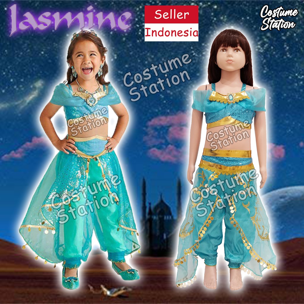 Kostum Princess Jasmine / Costume Aladdin Disney anak perempuan cewe