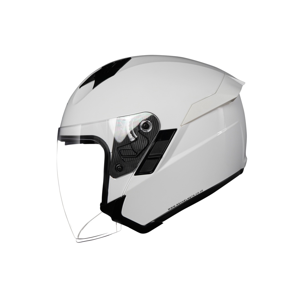 HELM RSV SV300 WHITE GLOSSY BUNDLING VISOR DARKSMOKE / IRIDIUM SILVER