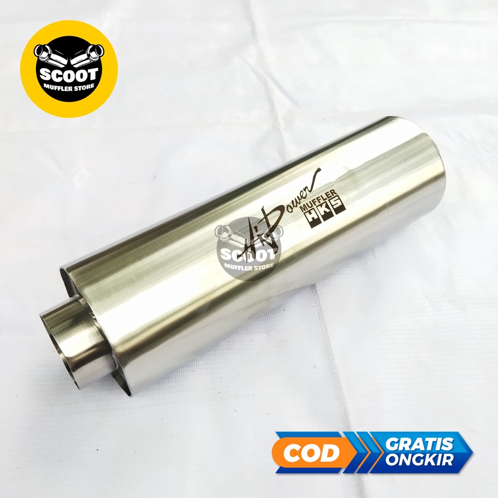 Jual RESONATOR HKS HI POWER STAINLESS AVAILABLE MOBIL MANUAL & MATIC