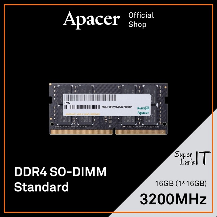 Memory Ram Laptop Apacer 16GB DDR4 3200 MHz So Dimm Sodim
