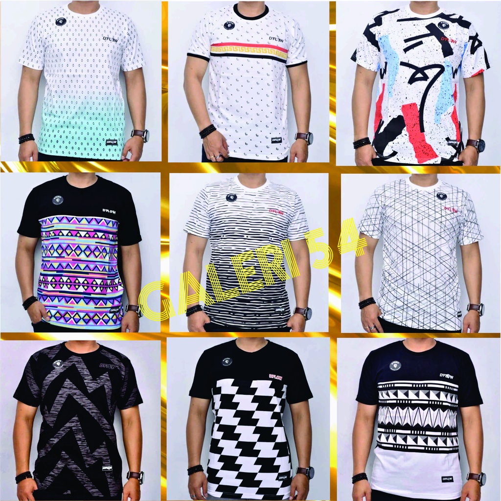 Kaos Pria Distro Keren Dflow Original Terbaru Gratis Sticker Murah Berkualitas COD