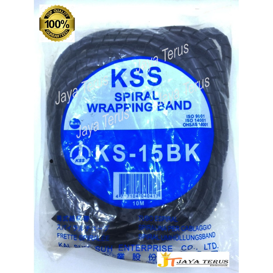 Protektor Kabel Spiral KSS KS 15 hitam Spiral Wrapping Band KSS