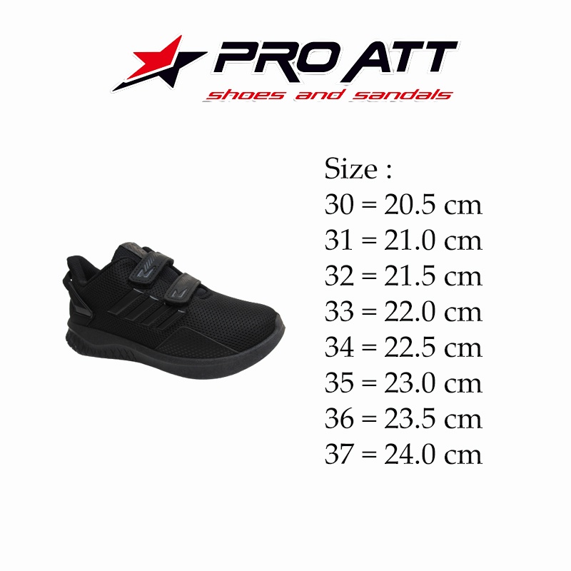 PROMO Sepatu sekolah PRO ATT / Sepatu Anak-anak / Sepatu Sekolah Anak / Sepatu Hitam Polos / Sepatu Sekolah / Fashion Anak-anak