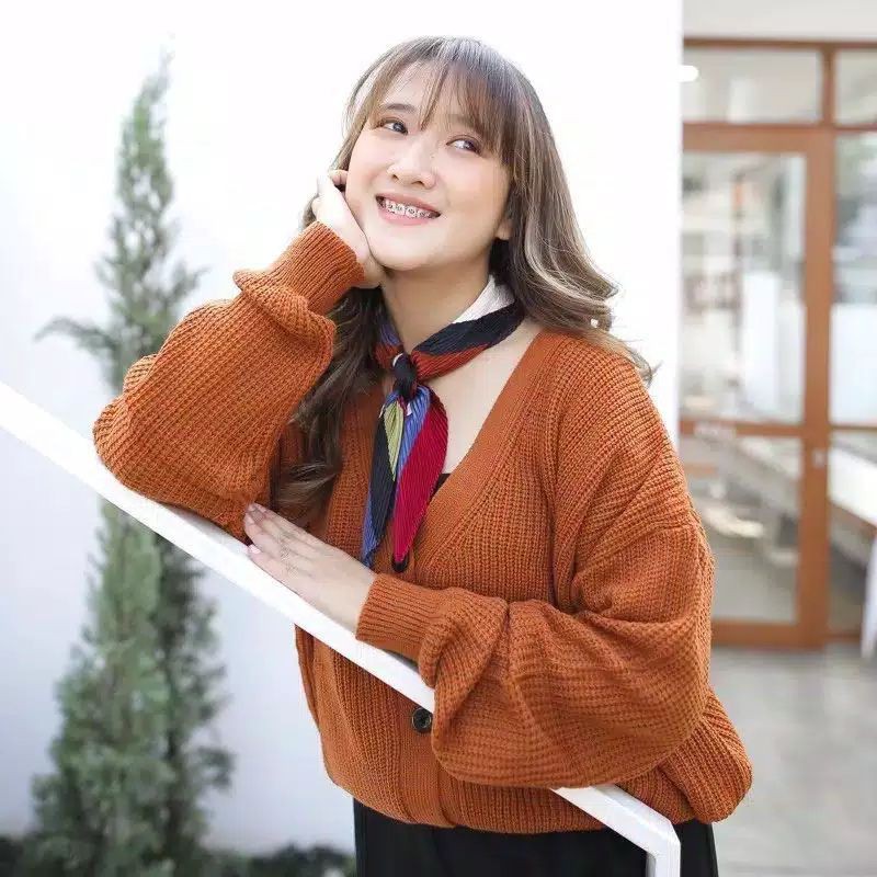 CARDIGAN RAJUT CROP INDAH RAJUTANKU-Corral