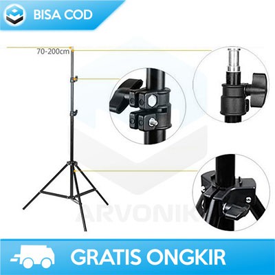 TRIPOD LIGHTING STUDIO BESAR TAFFSTUDIO SN303 TRIPOD 2 METER MURAH