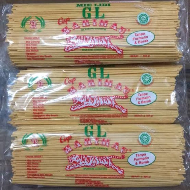 

Mie Lidi 1 Kg / Mie gomak /Mie Lidi Medan GL Cap HARIMAU