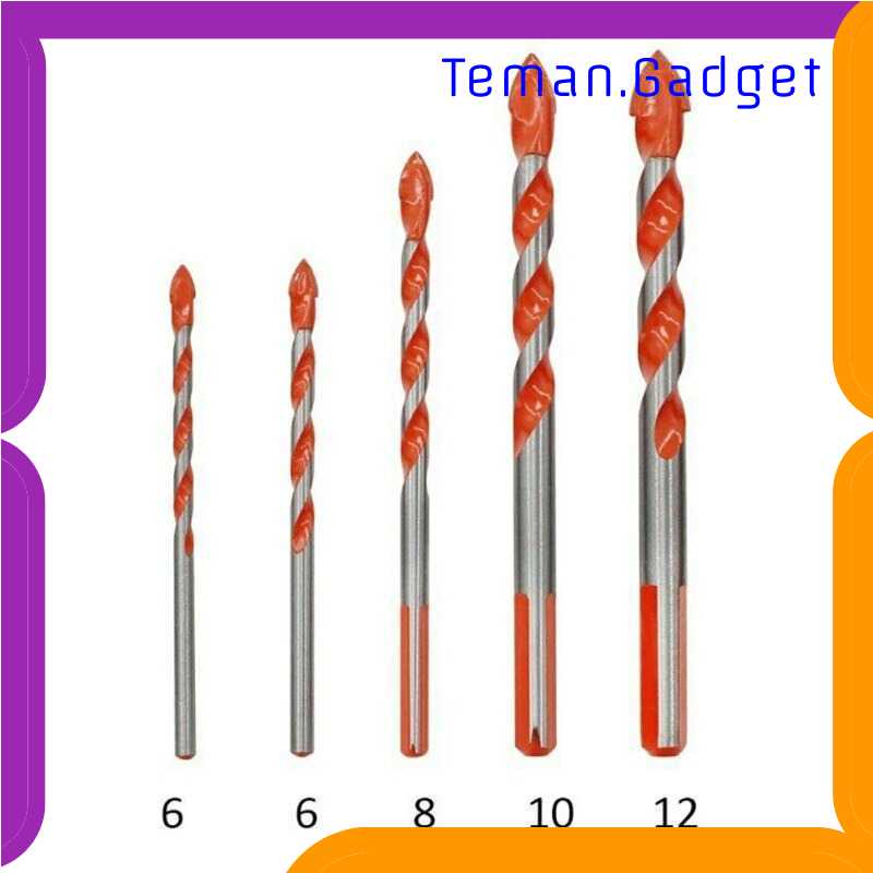 TG-DFA Balight Mata Bor HSS Twist Drill Bit 6-12mm 5 PCS - BA-H21