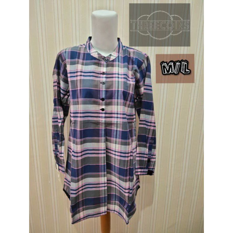 PRELOVED TUNIK THREE COINS / KEMEJA THREE COINS / KEMEJA WANITA