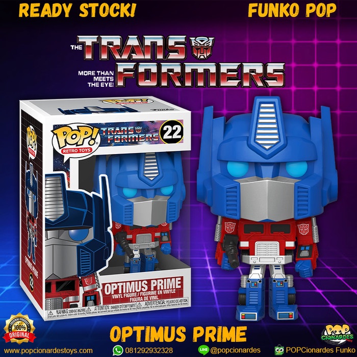 FUNKO POP RETRO TOYS - TRANSFORMERS - OPTIMUS PRIME #22 TERLARIS