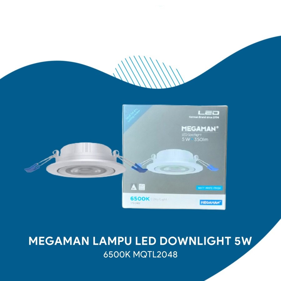 LAMPU LED DOWNLIGHT SPOTLIGHT MEGAMAN 5W 6500K MQTL2048