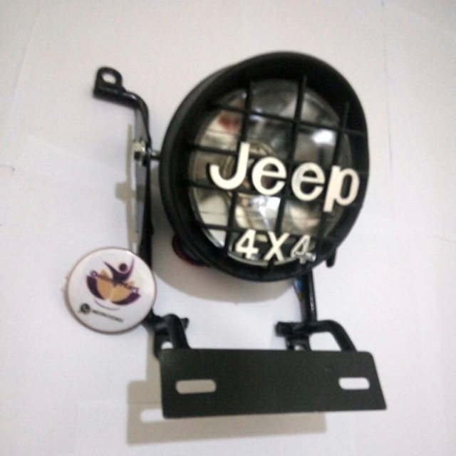 variasi rx king lampu jeep H4 plus brecket lampu dan dudukan plat nomor model tulang hitam