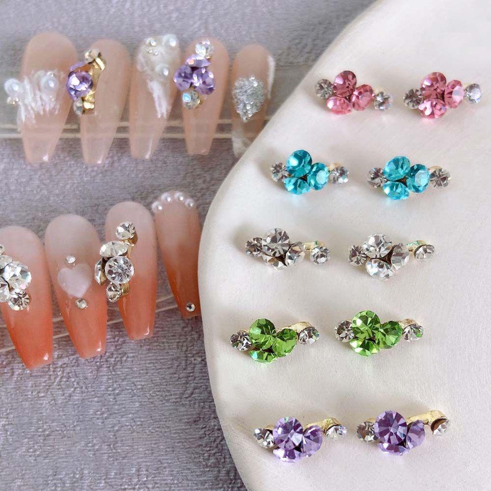 Mxbeauty Nail Art Diamond Transparan DIY Nail Charms Colorful Diamond Kristal Hiasan Kuku