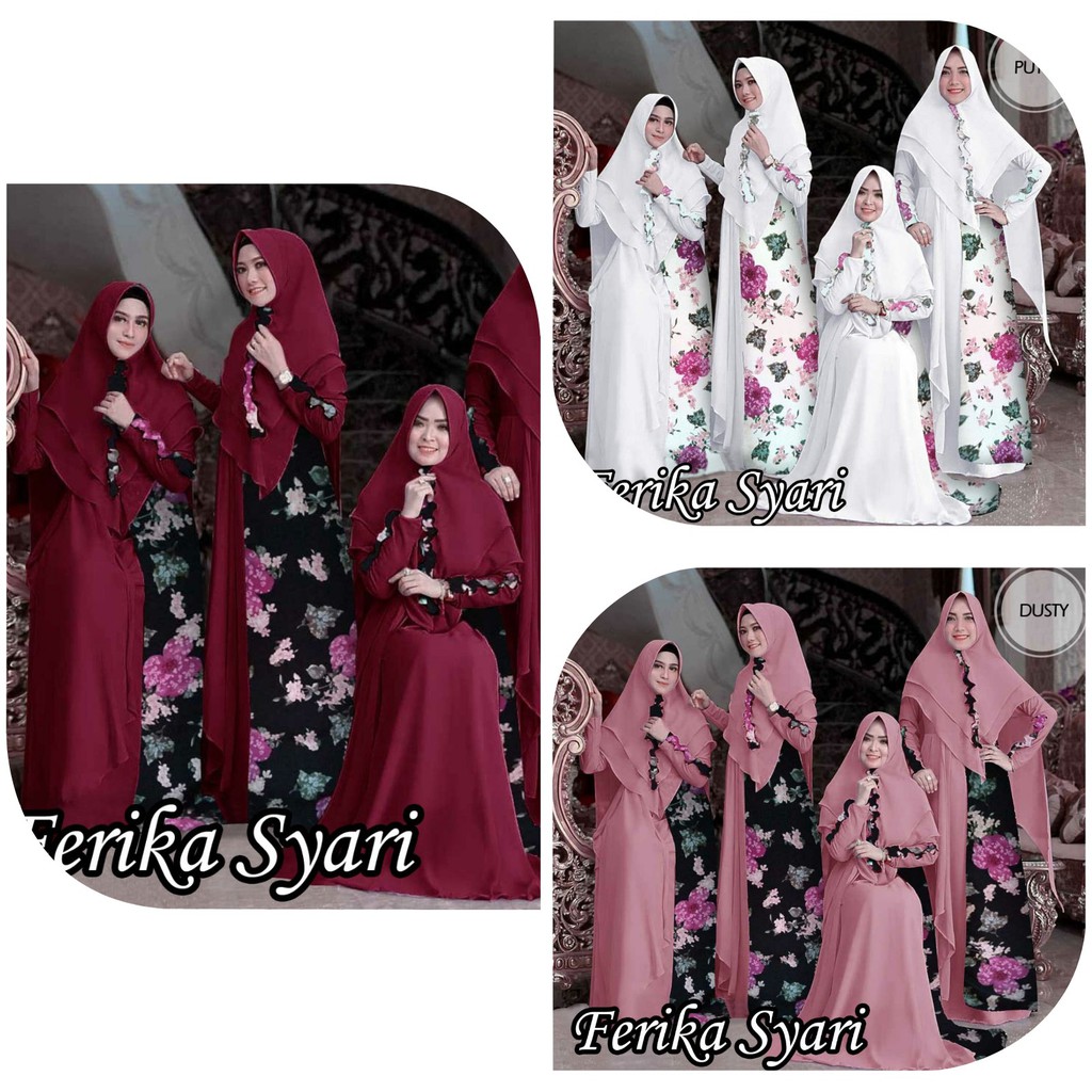 c b setelan syari Ferikha set hijab muslim xl jumbo