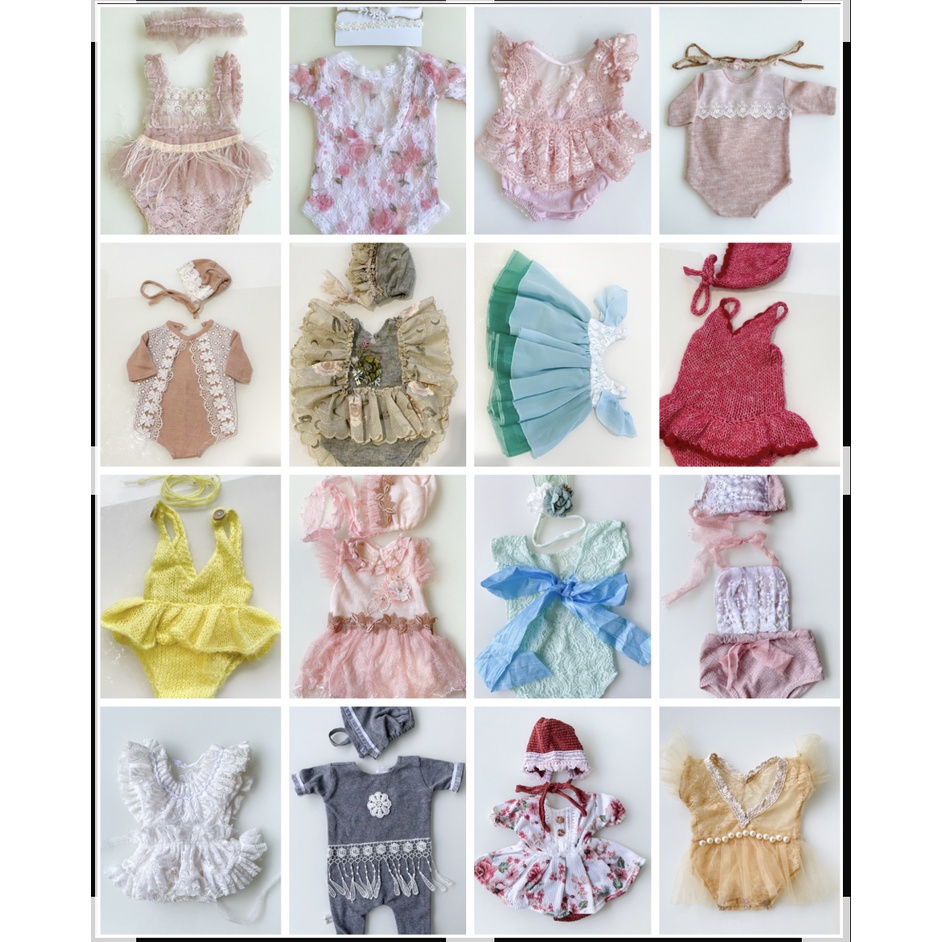 Dress baby girl baju bayi cewek nowborn - Props Photo / Props Foto Bayi / Newborn Baby Props