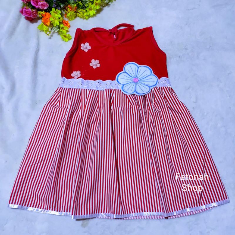 Dress Anak 2 3 tahun baju anak cewek perempuan ( bunga kenangan )