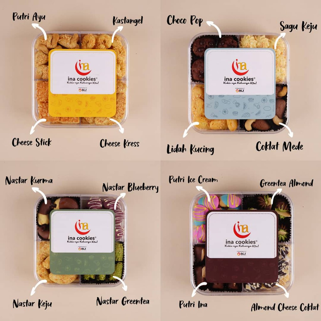 INA COOKIES PAKET KOMBINASI 4 MACAM