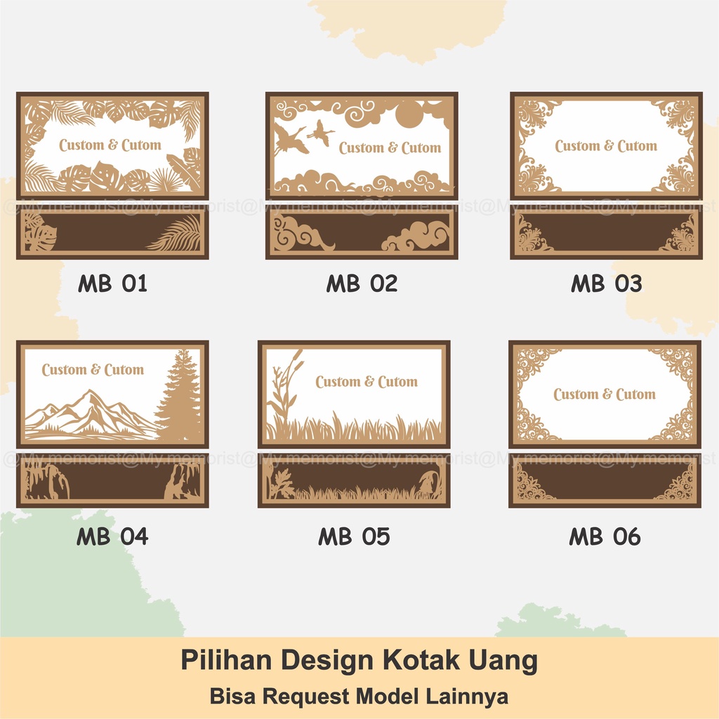 Kotak Uang/ Money Box Laser Cutting Design A