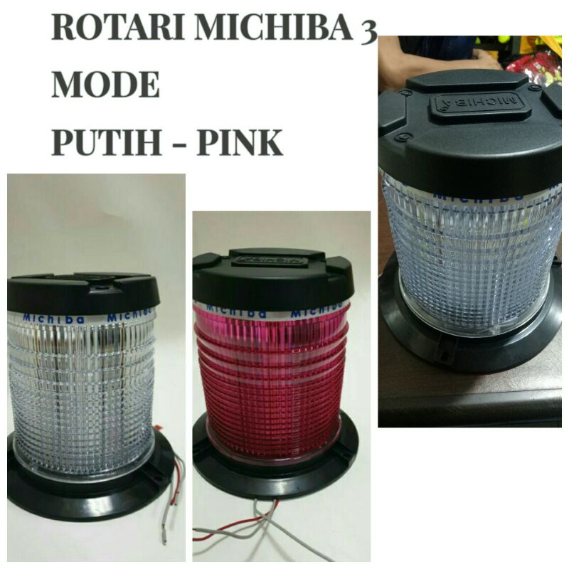 Rotari Michiba 531-17Cm 12-24V Putih Dan Pink