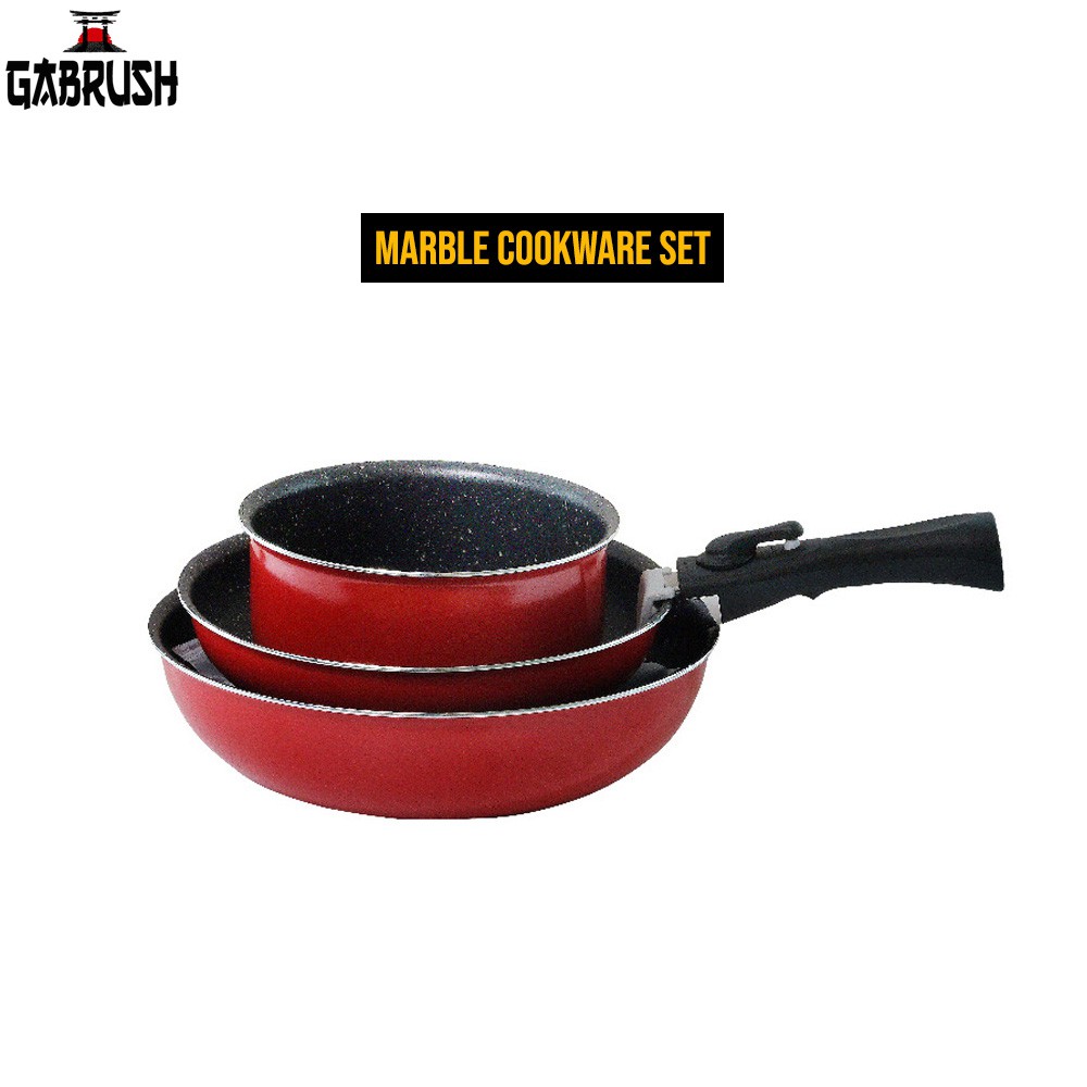 Culinart Marble Cookware Set Of 5 Alat Masak Anti Lengket