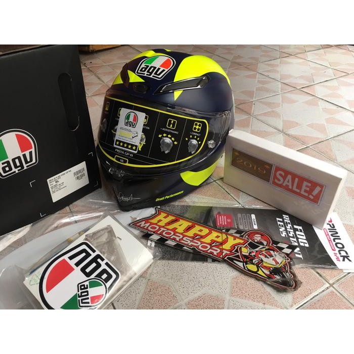IMLEK SALE! HELM FULLFACE AGV PISTA GPR ROSSI SOLELUNA 2018 EUROFIT ML