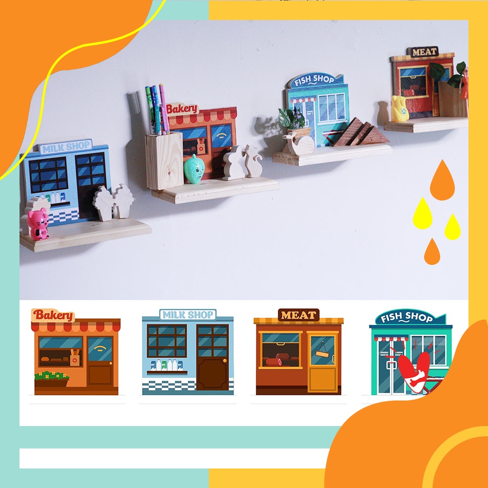 RAK KARAKTER TOKO | Rak dinding model toko