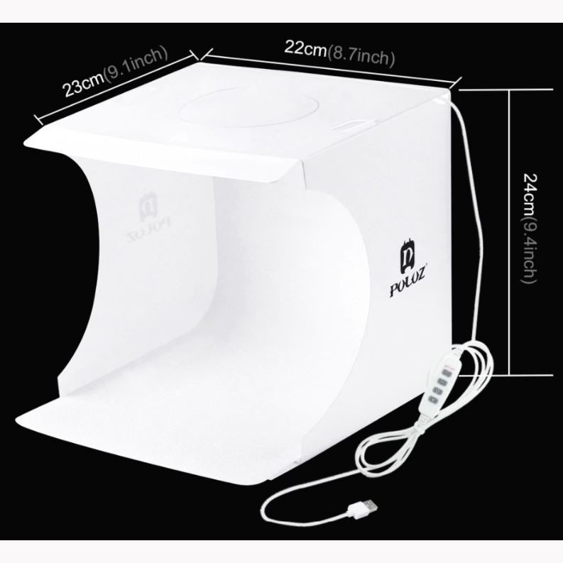 PULUZ Photo Studio Mini Soft Box Ring Light  with 6 Backdrop