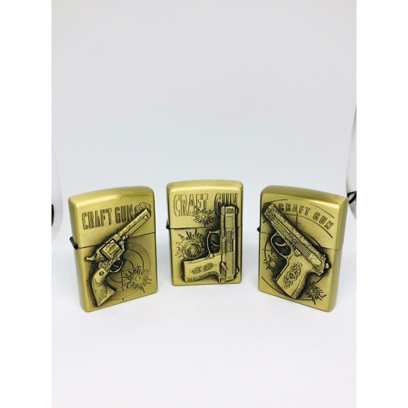 Korek Kantai Motif Pistol Timbul Korek Api Minyak Korek Antik Unik