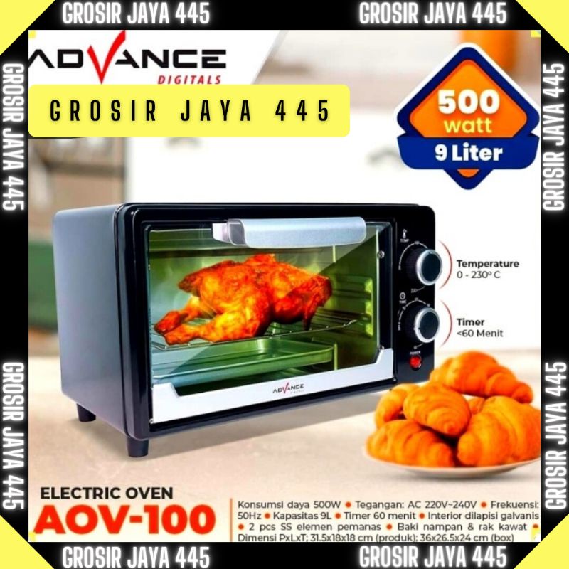 Advance Electric Oven (Oven Listrik ) AOV-100 Kapasitas 9L Garansi Resmi Advance 1 Tahun