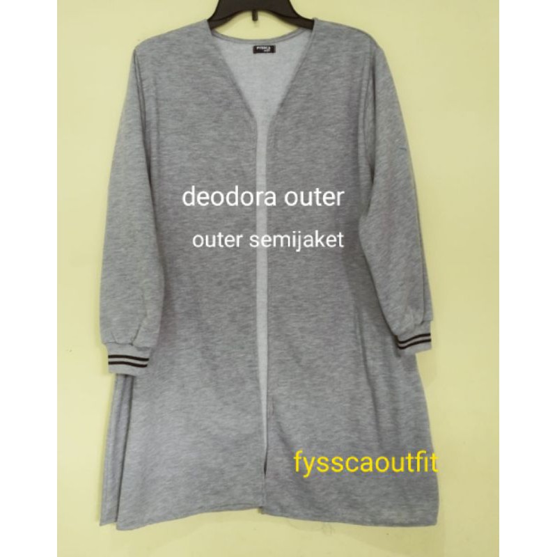 fysscaoutfit - ootd outfit sweater tanpa resleting deodora series / outer semi jaket / jaket semi outer