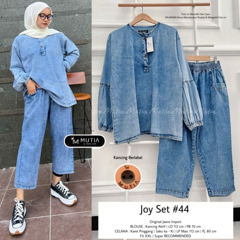 JOY SET/SETELAN ORIGINAL MUTIA [Joy Set #14#25#44#46#47#48] • Setelan Jeans Import