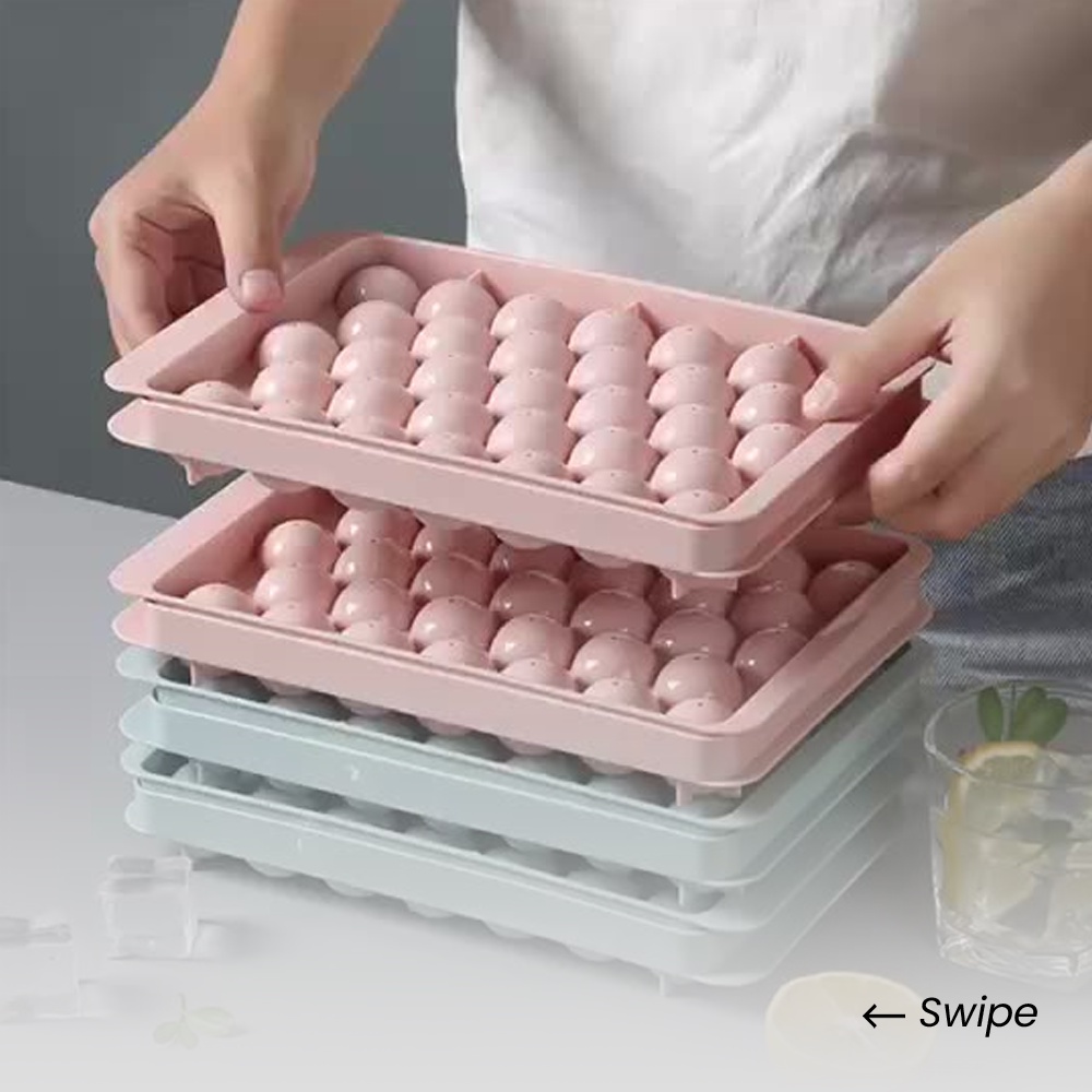 Cetakan Es Batu Bulat Ice Tray Pembuat Es Batu