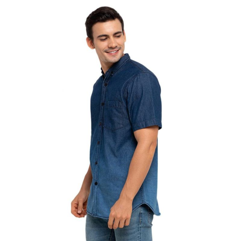 Kemeja pria Jeans Gradasi