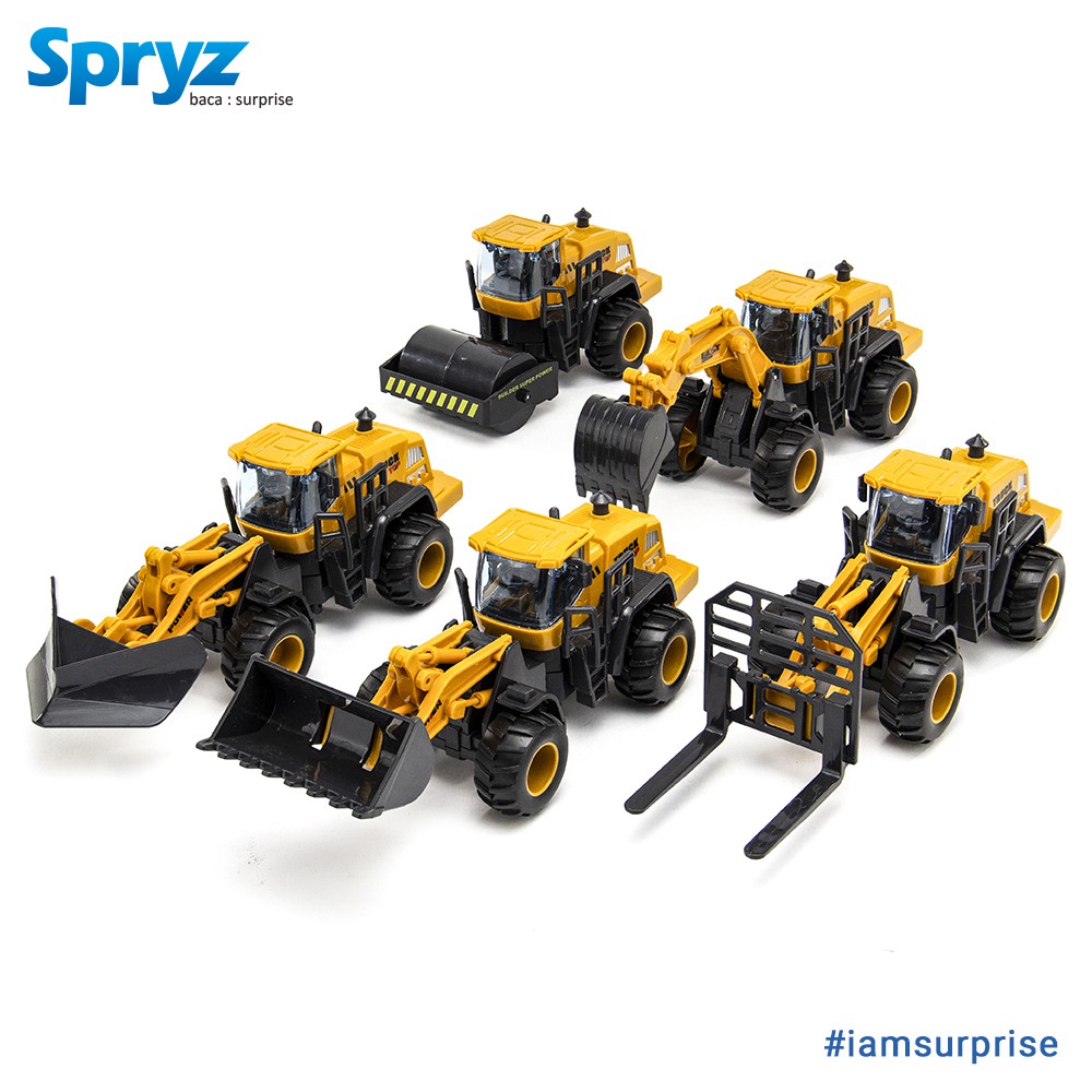 Spryz Construx 1:55 Loader Mainan Miniatur