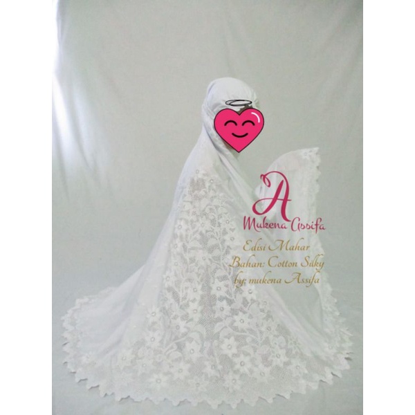 mukena putih bordir bukittinggi
