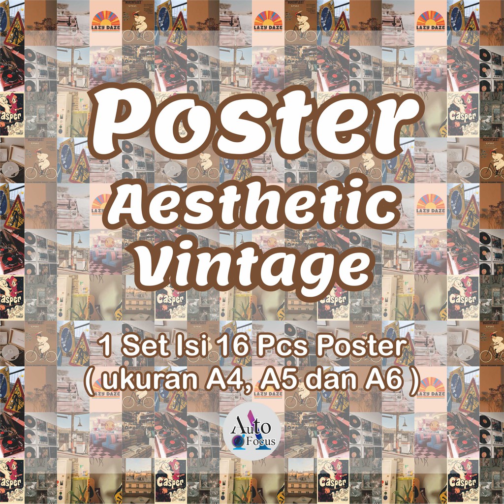 

(16PCS) POSTER AESTHETIC VINTAGE 1 PAKET A6, A5 DAN A4