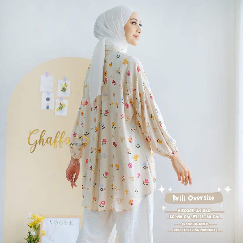 BRILI OVERSIZE BY GHAFFA THE LABEL (BLOUSE GHAFFA) Blouse oversize muslimah