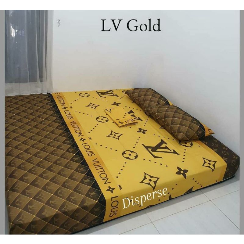 sprei homemade LV gold