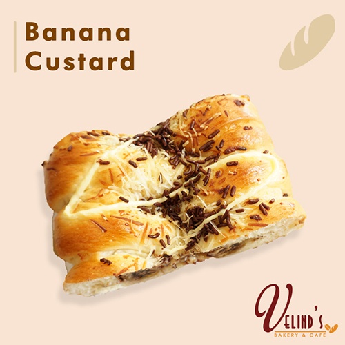 

Banana Custard/ Velind's Bakery/ Roti Pisang Custard Keju Cokelat