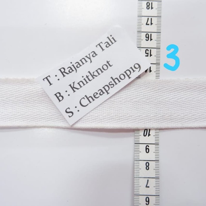 

Pita Katun/Twill tape cotton/Cotton tape 3cm 30mm - Mentah Rawhite RJT