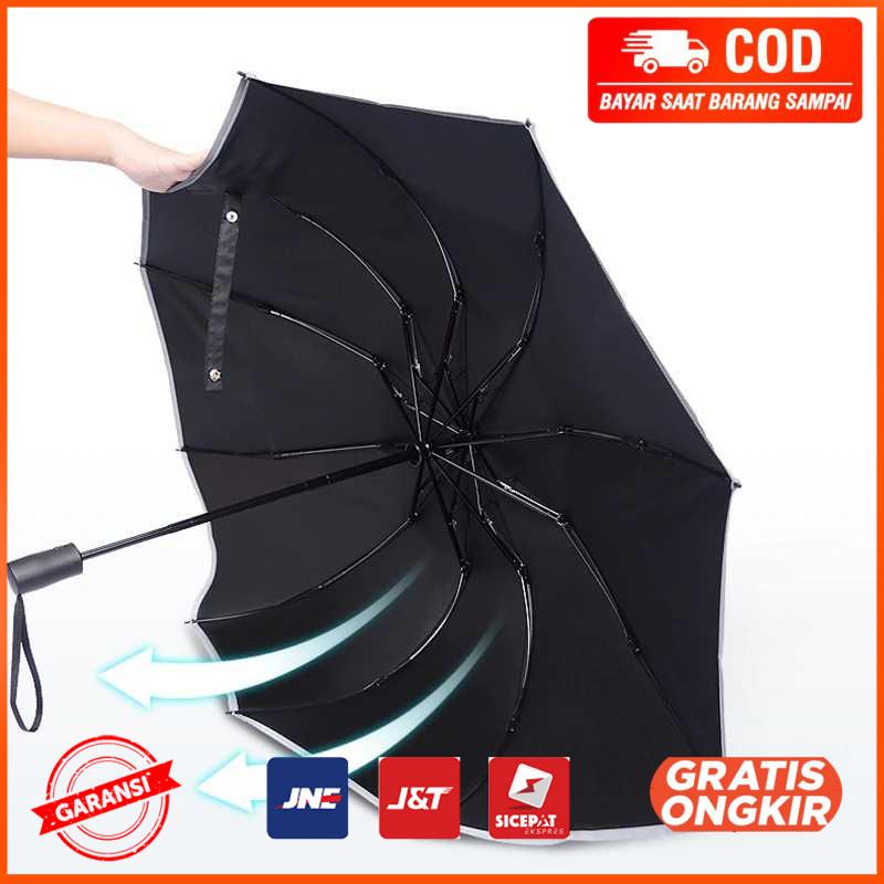 Payung Lipat Wind Resistance Folding Reflective Strip MI7454