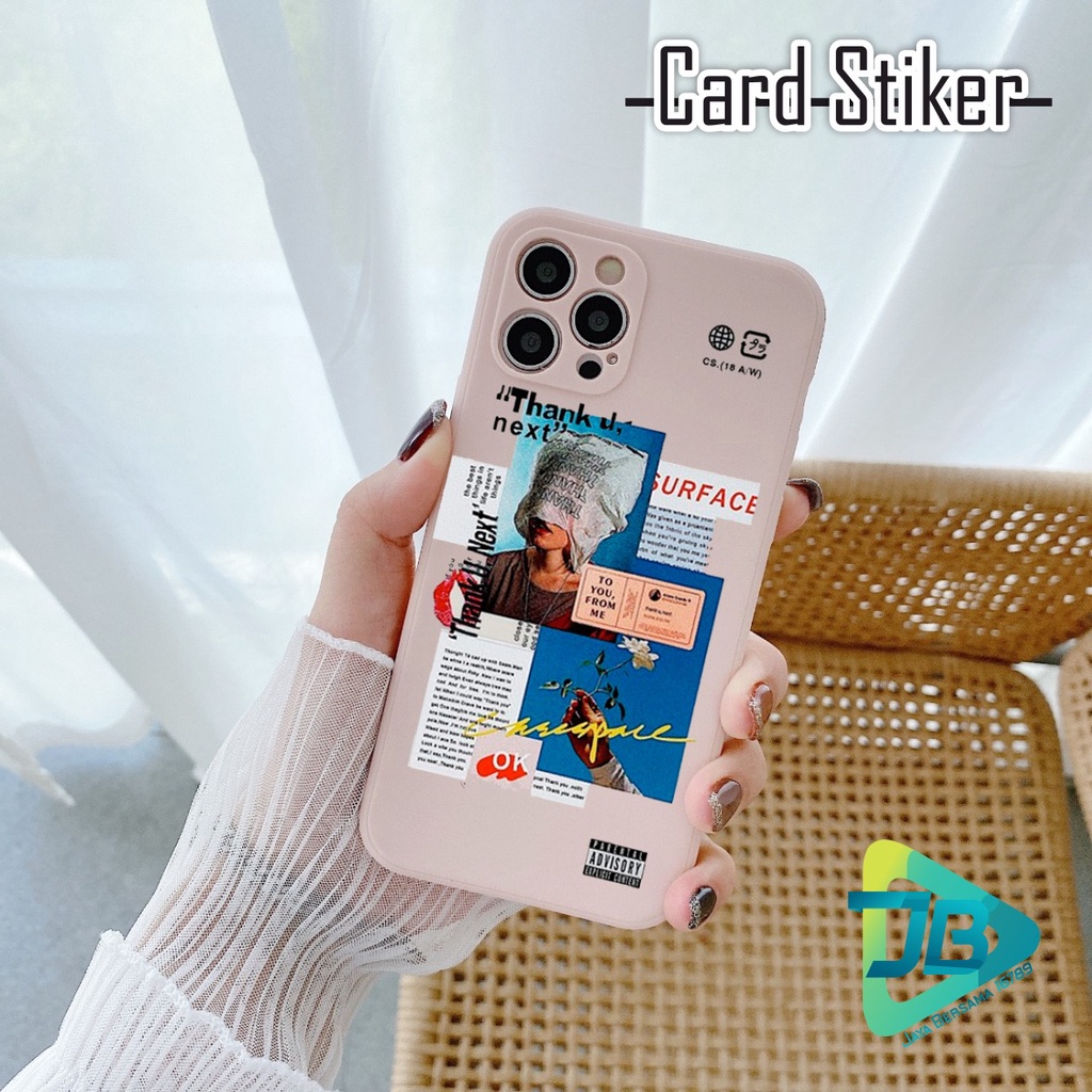 CASE CASING SOFTCASE SILIKON MACARON PELINDUNG KAMERA CARD STIKER OPPO VIVO SAMSUNG XIAOMI REALME IPHONE ALL TYPE JB5378