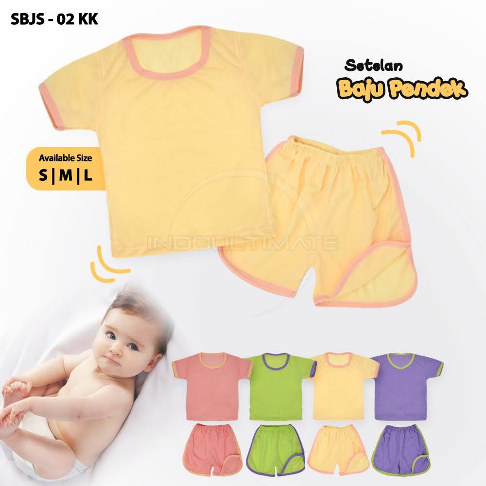 1 Set Setelan Chupa Cups Baju Anak SBJS-02KK Setelan Anak Balita Polos Unisex Setelan Baju Anak Celana