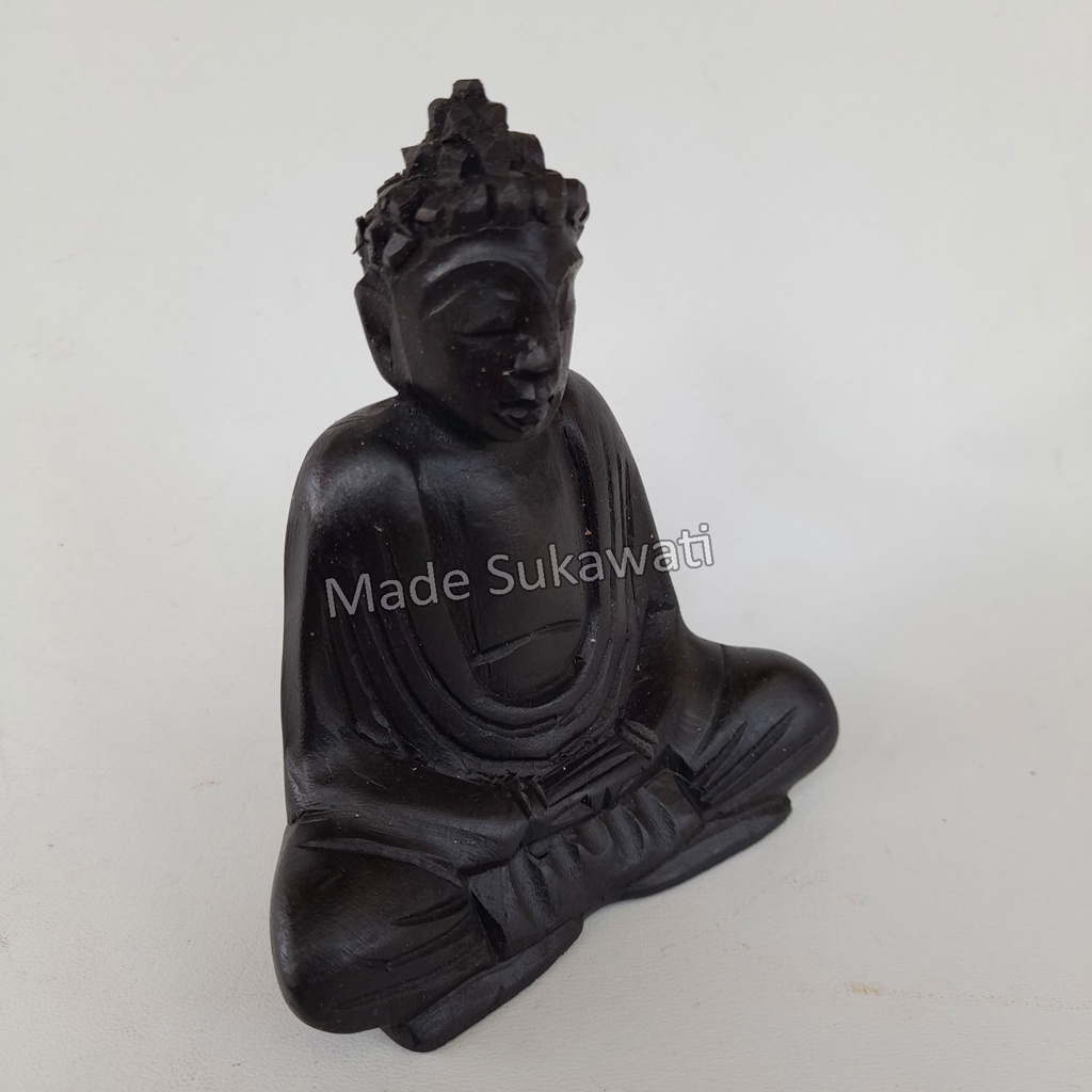 Patung Kayu Budha duduk kerajinan tangan handmade bali