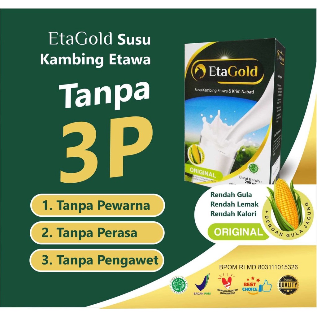 

ETAGOLD susu Kambing etawa terbaik tanpa pewarna pengawet dan perasa