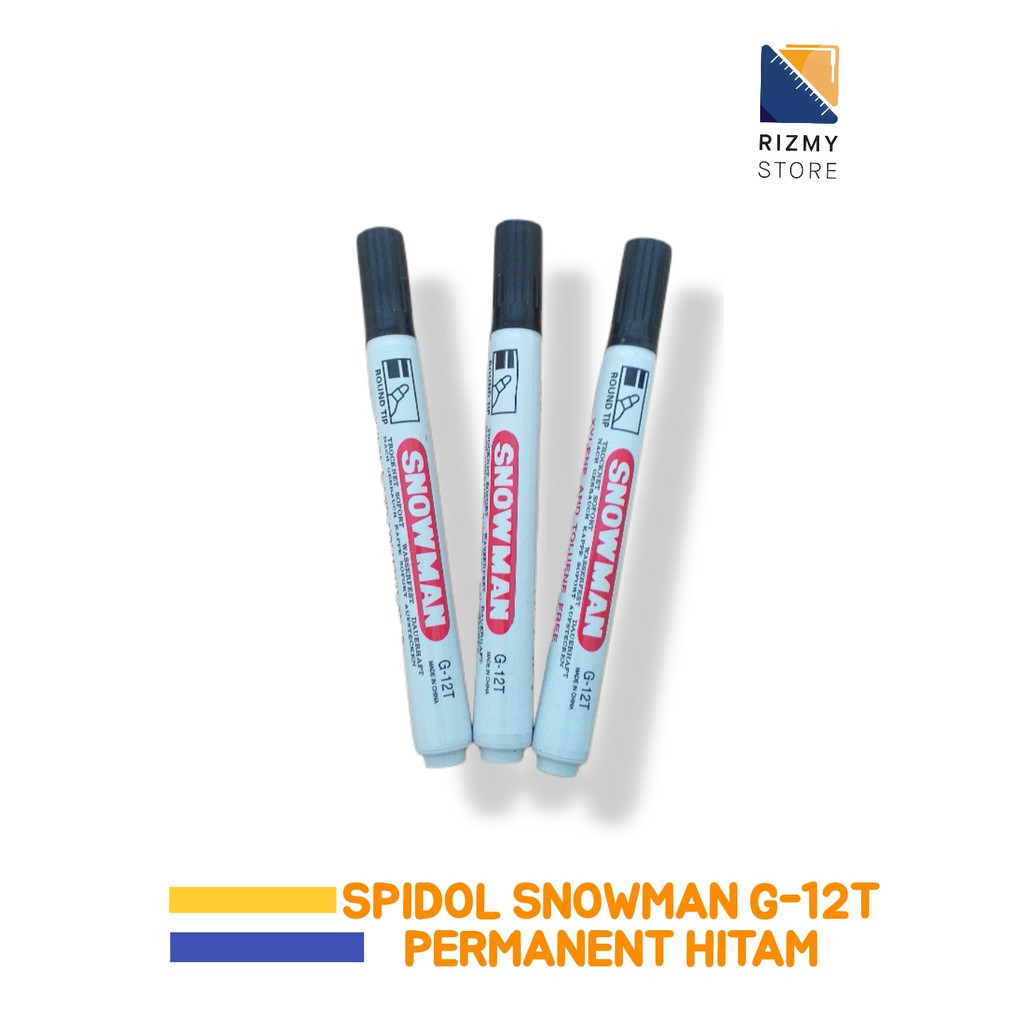 

Spidol Snowman Permanent Hitam G 12T