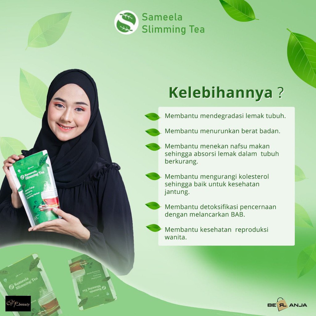 Pelangsing Sameela Teh Celup - Membantu Melancarkan Pencernaan dan Menurunkan Berat Badan